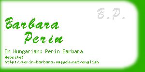 barbara perin business card